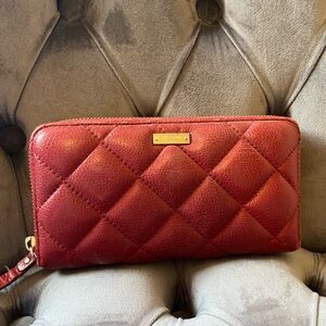 Kate Spade Red Quilted Wallet